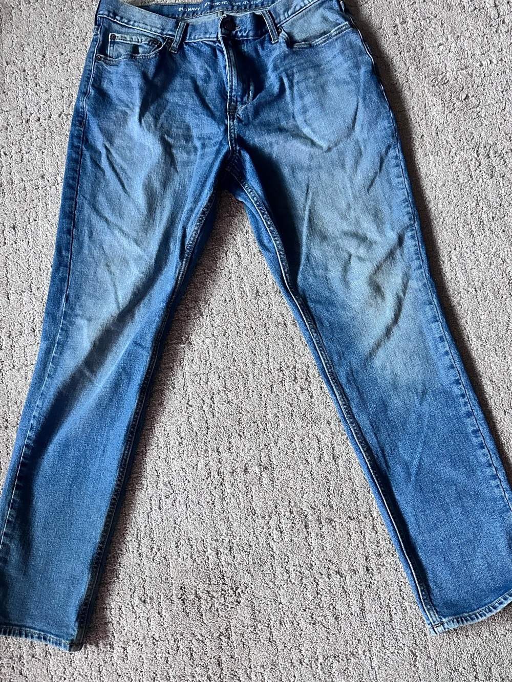 Old Navy Men's Slim Straight Jeans in Mid Blue Wash